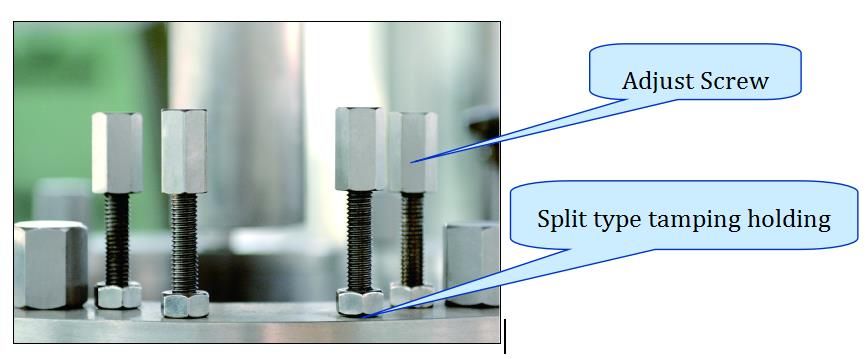 split type tamping holding device for capsule filler