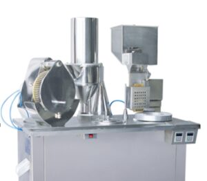 Button control semi auto capsule filling machine
