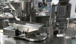 pellet power feeding of semi auto capsule filling machine